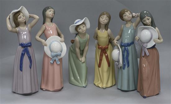 Six Lladro figures